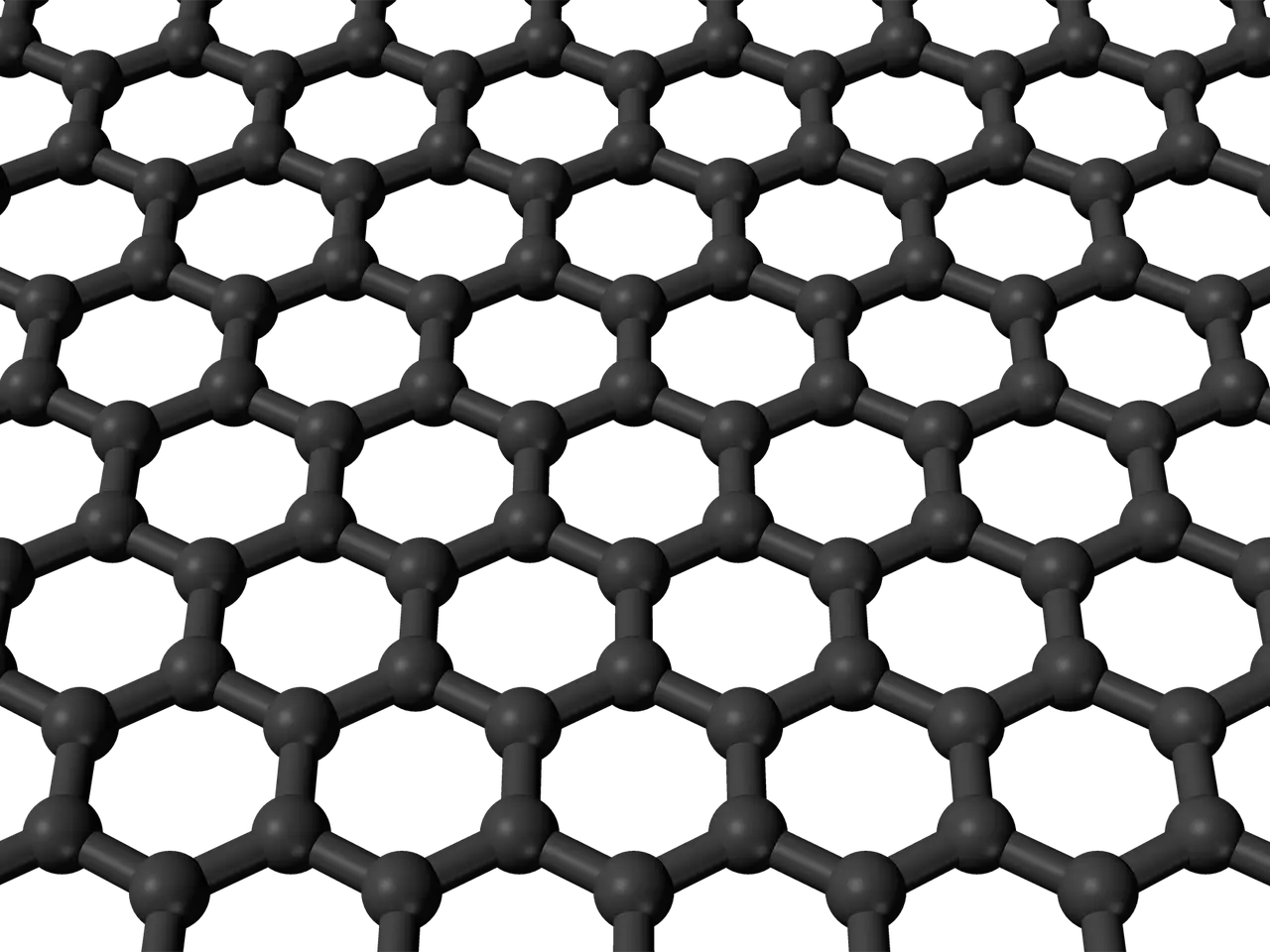 The image shows a 3D model of a carbon nanotube, which is composed of a lattice-like structure...