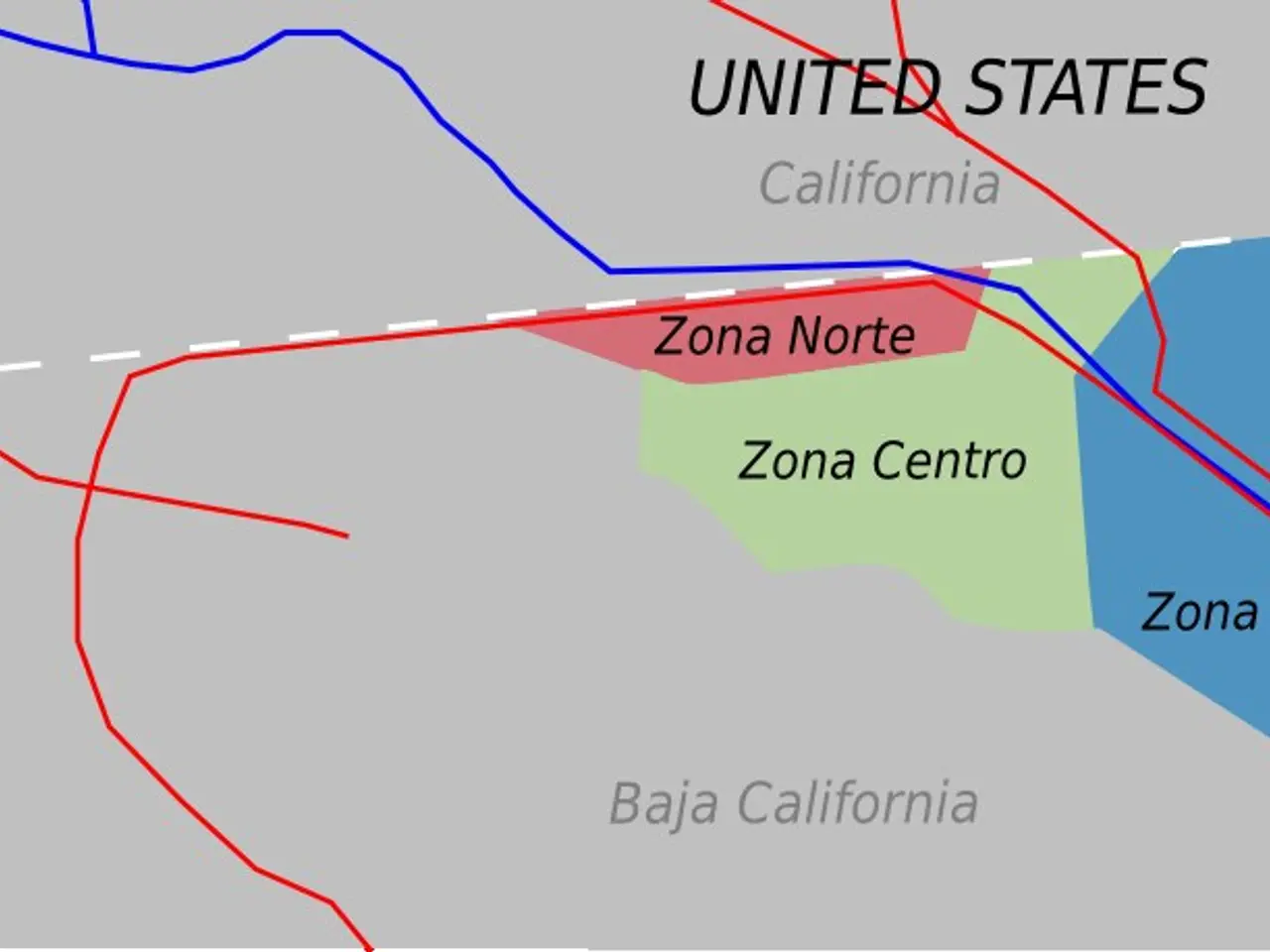 The image shows a map of Tijuana, Mexico, with text indicating the location of the airport. The map...