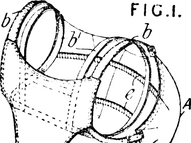 The image shows a patent drawing of a pair of glasses with the words "Figure 1" written on it. The...