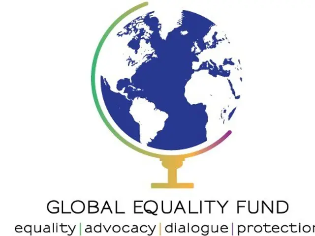 The image shows the Global Equality Fund logo, which consists of a globe with the words "Global...