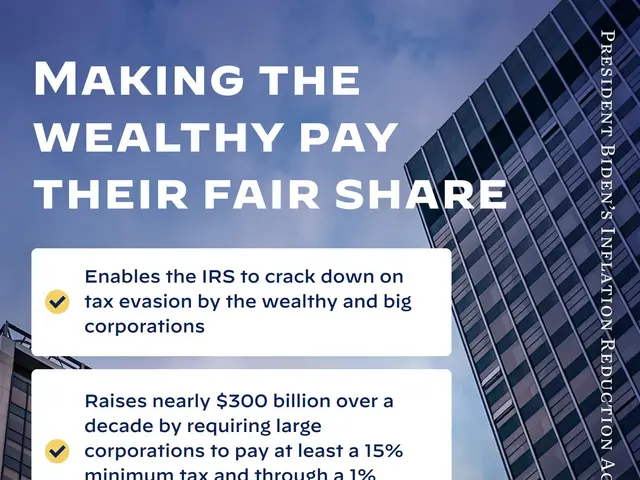 The image shows a poster with buildings in the background and a sky with clouds. The text on the...