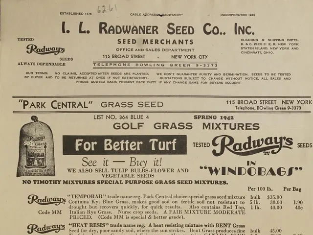 The image shows an old advertisement for Radway's Seed Co. Inc. on a piece of paper. The paper has...