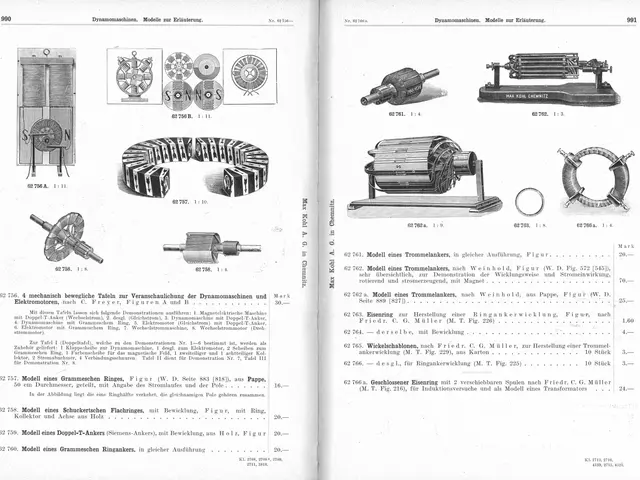 The image shows an open book with a variety of electric motors on it. The book is filled with...